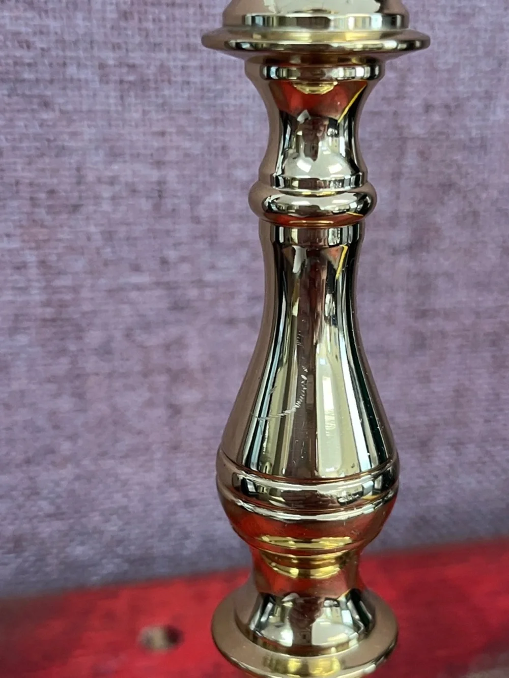 Baldwin Solid Brass Candlestick Holder - Gold 7in tall